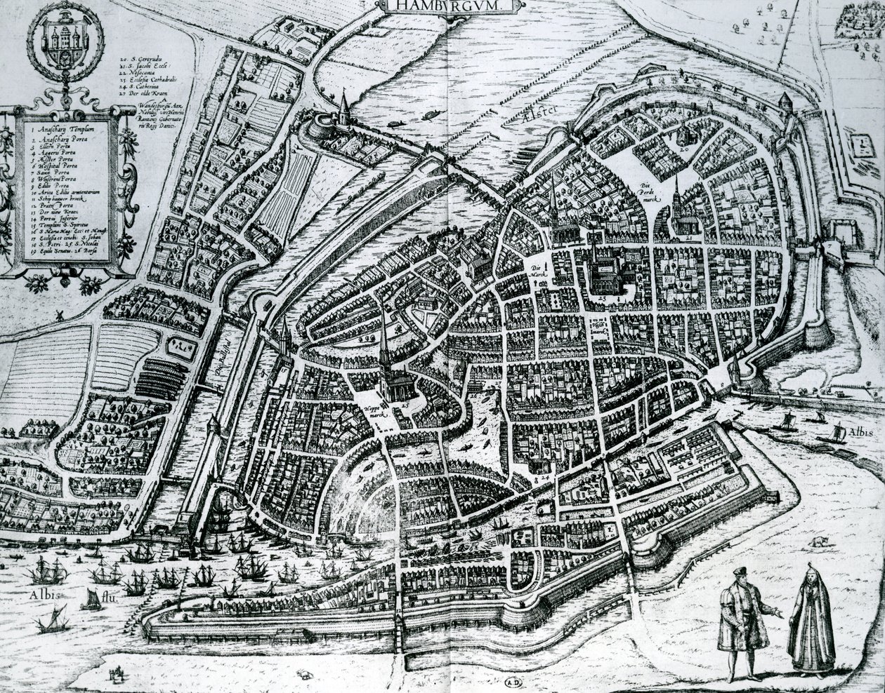 Mapa de Hamburgo, de 