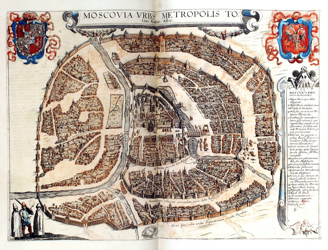 Mapa de Moscú, 1572 de Georg Braun und Franz Hogenberg