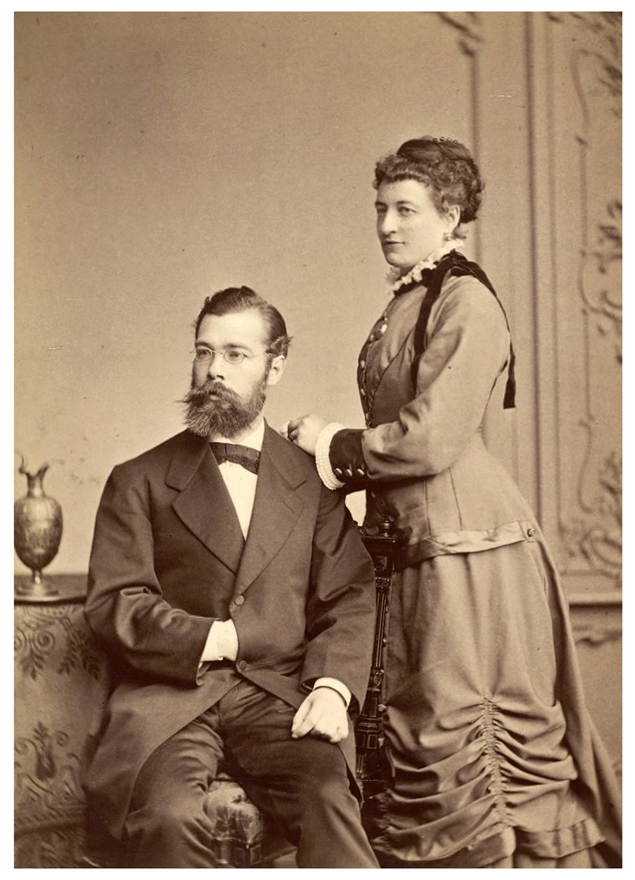 Retrato de Hermann von Ihering con su primera esposa, Anna Maria Clara Belzer Wolf de Georg Brokesch