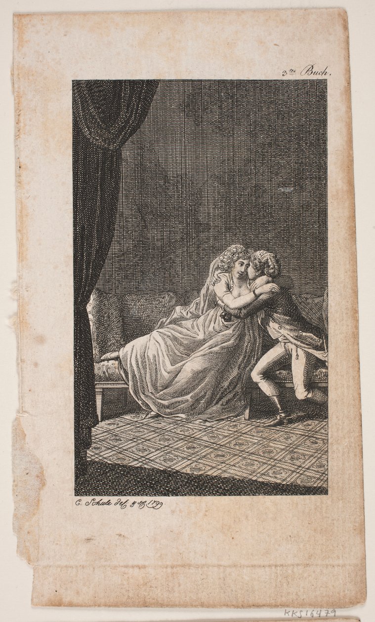 Ilustración con pareja de enamorados de Georg Christian Schule