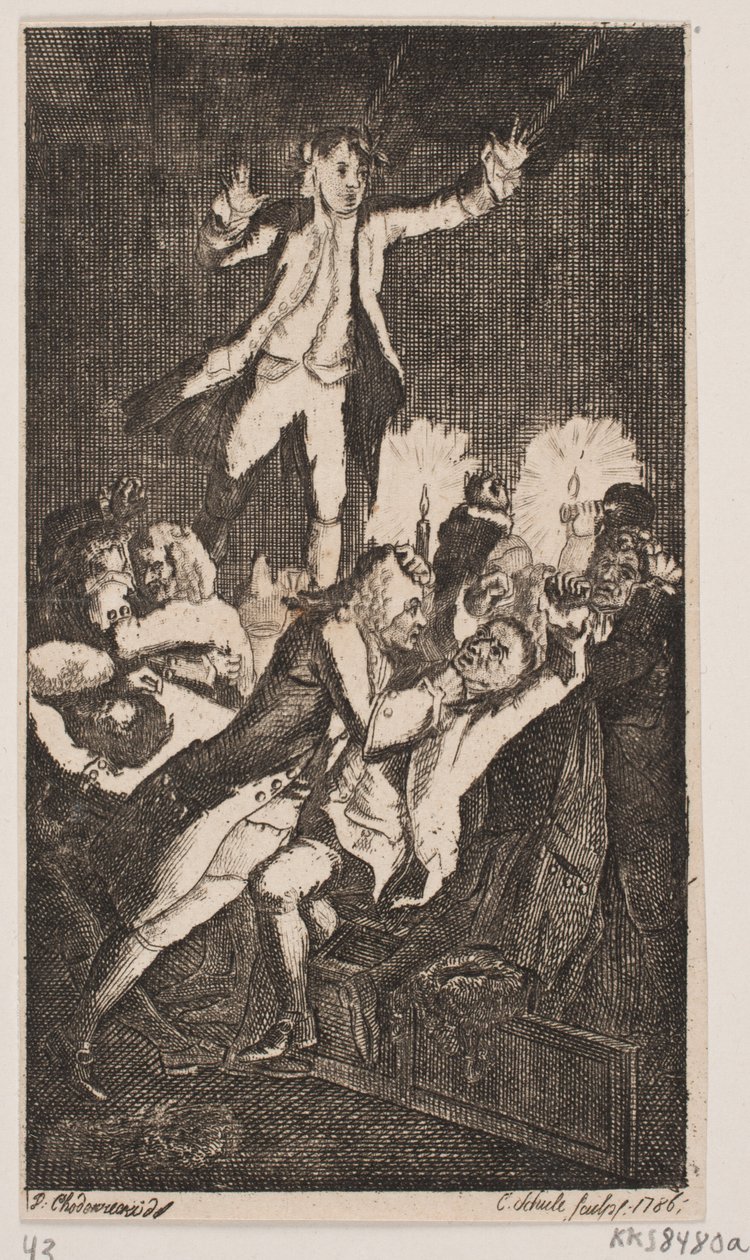 Viñeta de título para Smollett "Las aventuras de Peregrine Pickle" de Georg Christian Schule