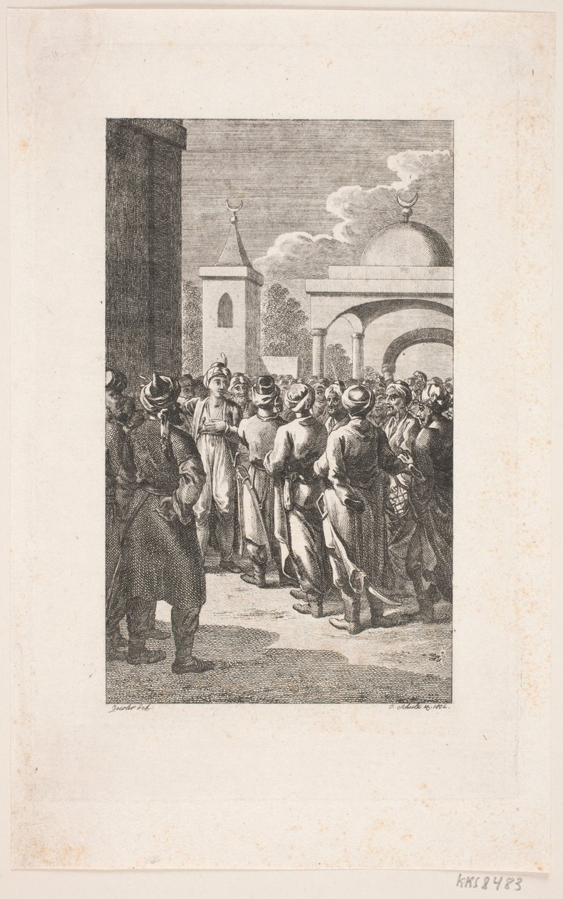 Escena callejera turca de Georg Christian Schule