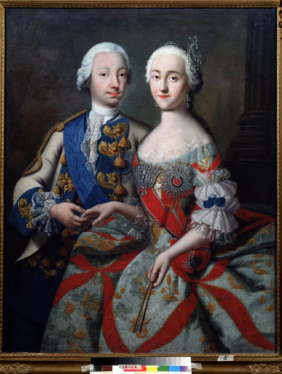 Retrato del Gran Duque Piotr Feodorovich (que luego se convertiría en Pedro III de Rusia) de Georg Christoph Grooth