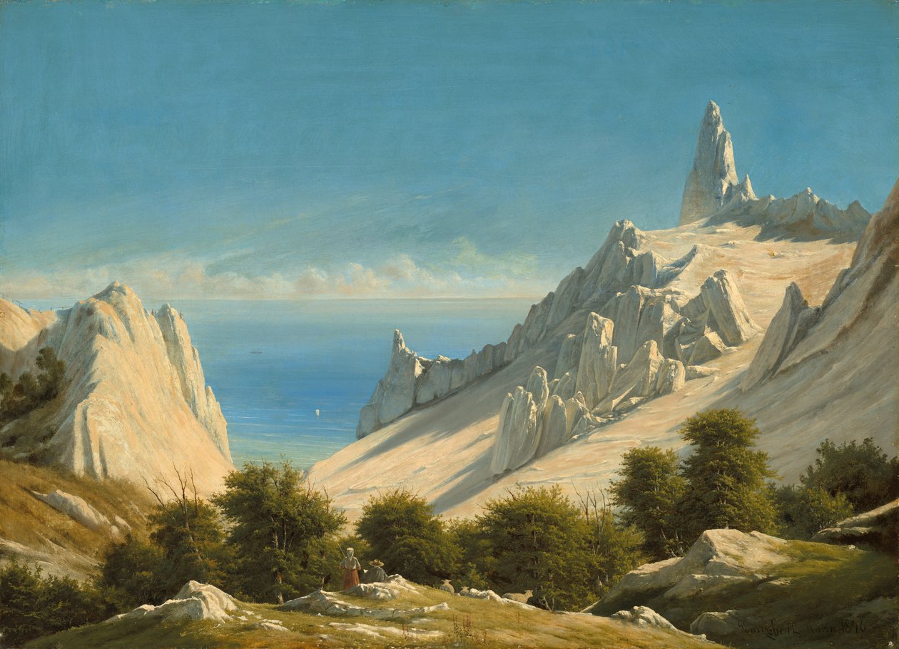 Vista de Sommerspiret, los Acantilados de Møn de Georg Emil Libert
