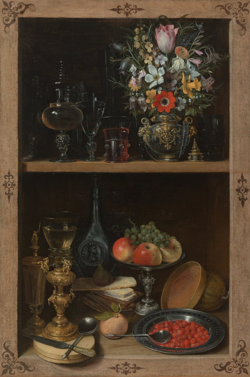 Armario con fruta y flores de Georg Flegel