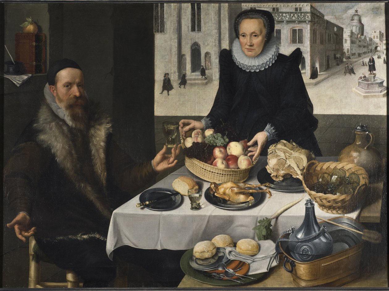 Doble retrato de una pareja anciana de Georg Flegel