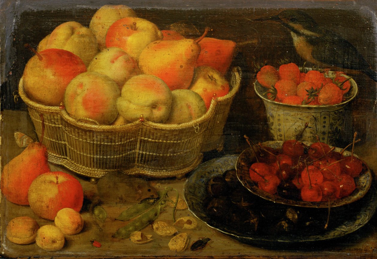Naturaleza muerta con fruta ... (pintura sobre madera) de Georg Flegel