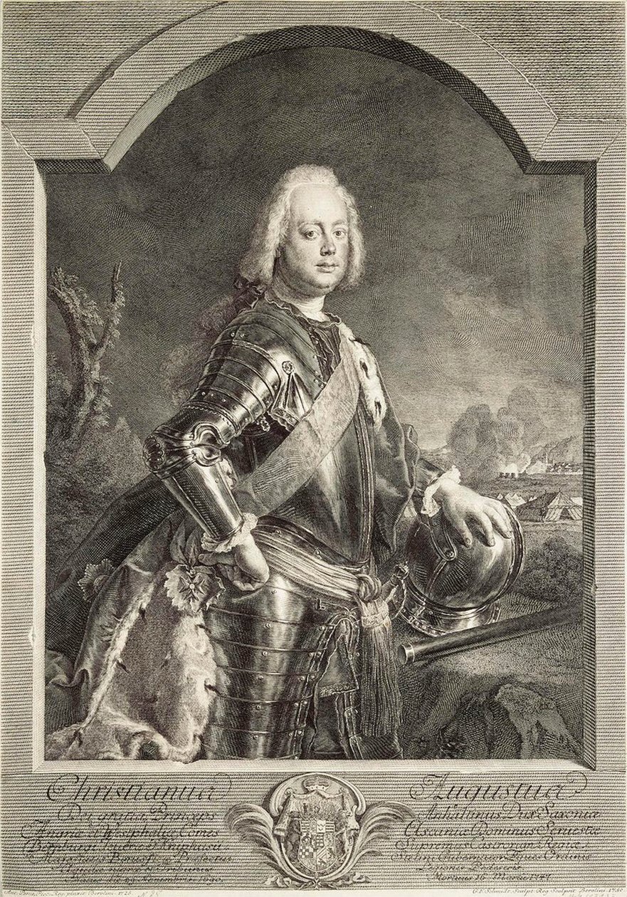 Retrato de Christian August, Príncipe de Anhalt-Zerbst 1690-1747, 1750 de Georg Freidrich Schmidt