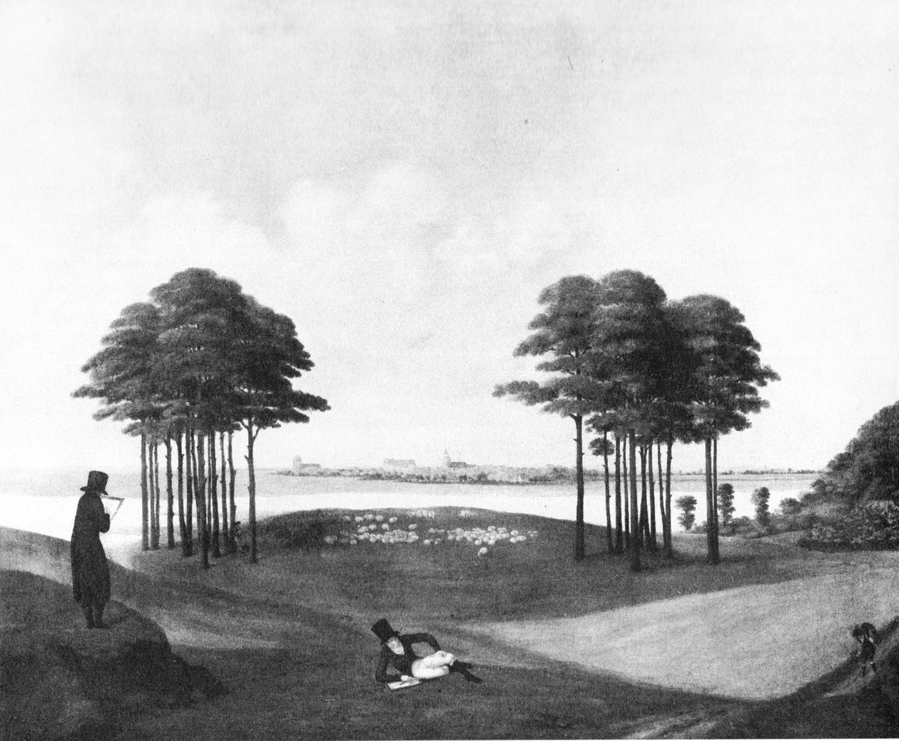 Vista de la ciudad de Güstrow de Georg Friedrich Kersting