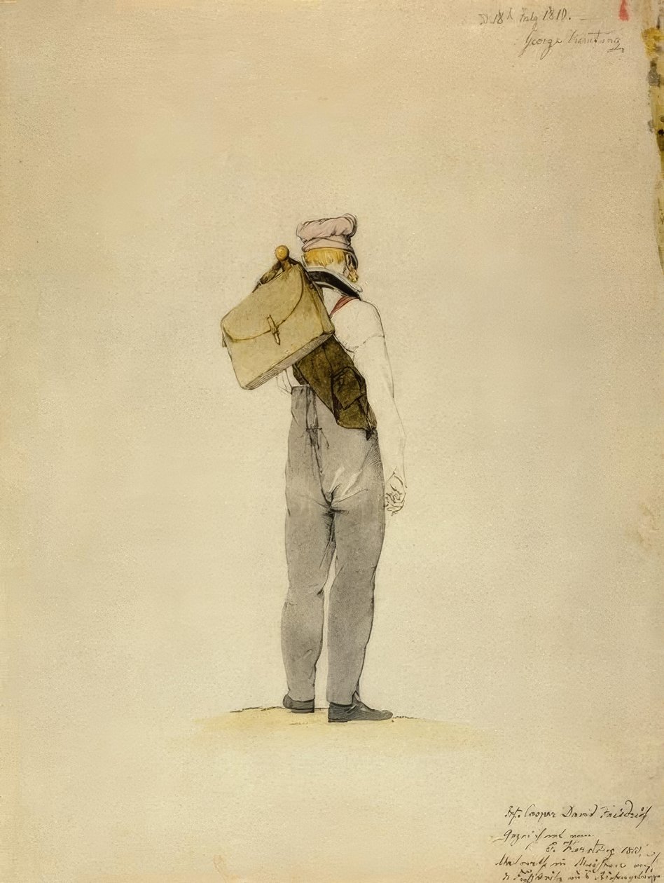 C.D. Friedrich en un viaje a pie en los Montes Gigantes de Georg Friedrich Kersting