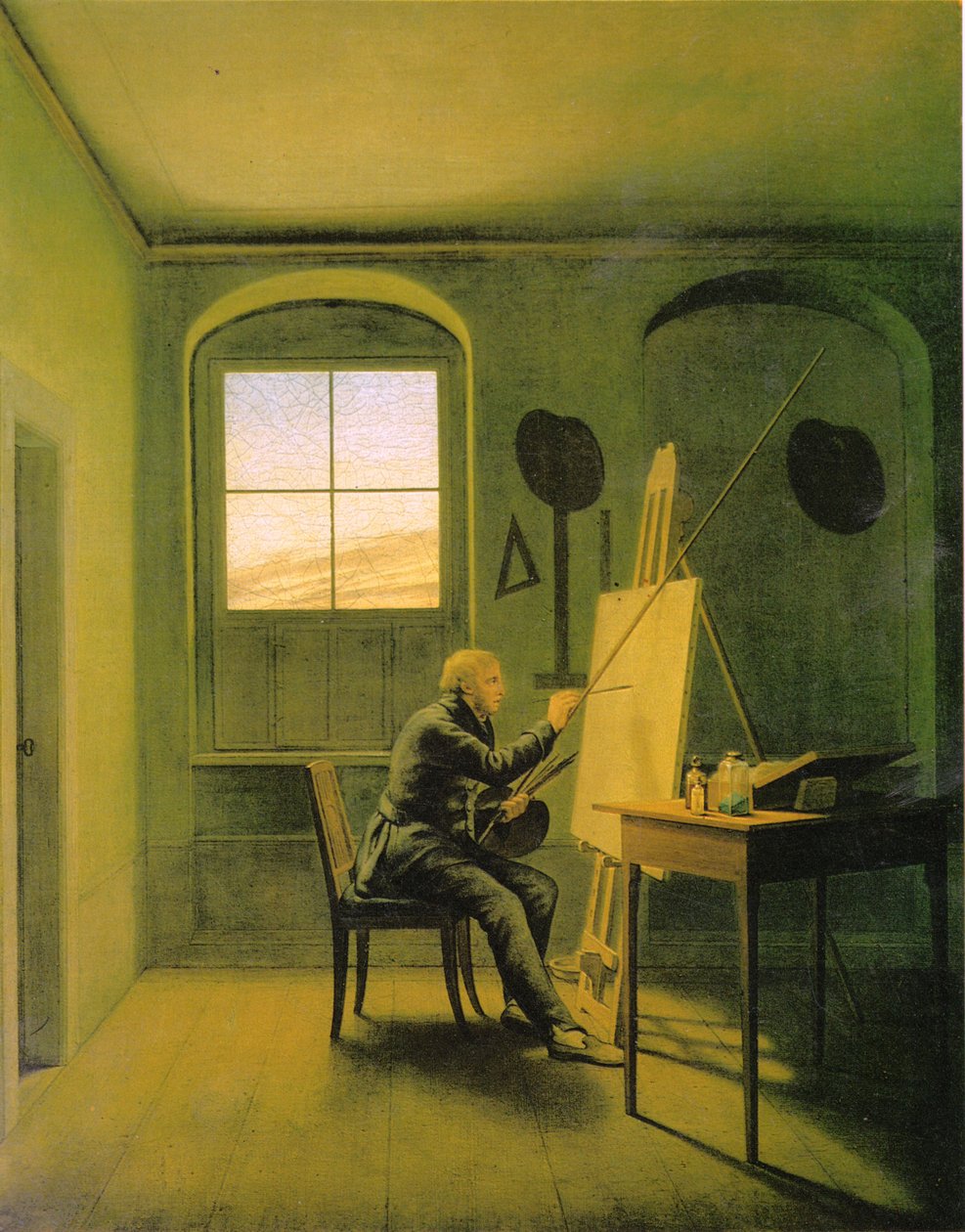 Caspar David Friedrich en el estudio de Georg Friedrich Kersting