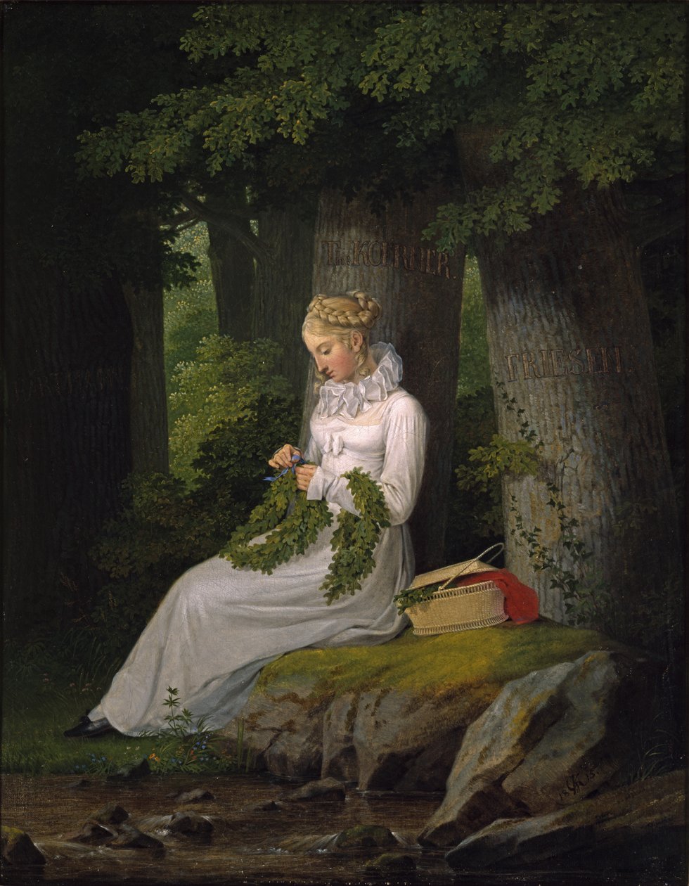 La que enrolla la corona de Georg Friedrich Kersting
