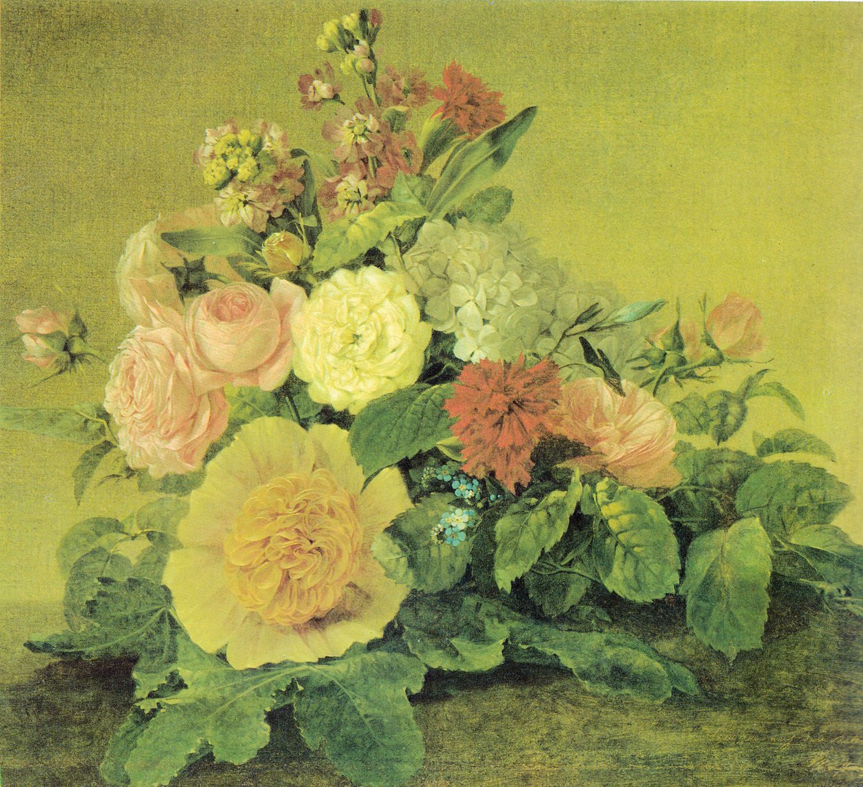 Alemán: Blumenstillleben Naturaleza muerta con flores de Georg Friedrich Kersting
