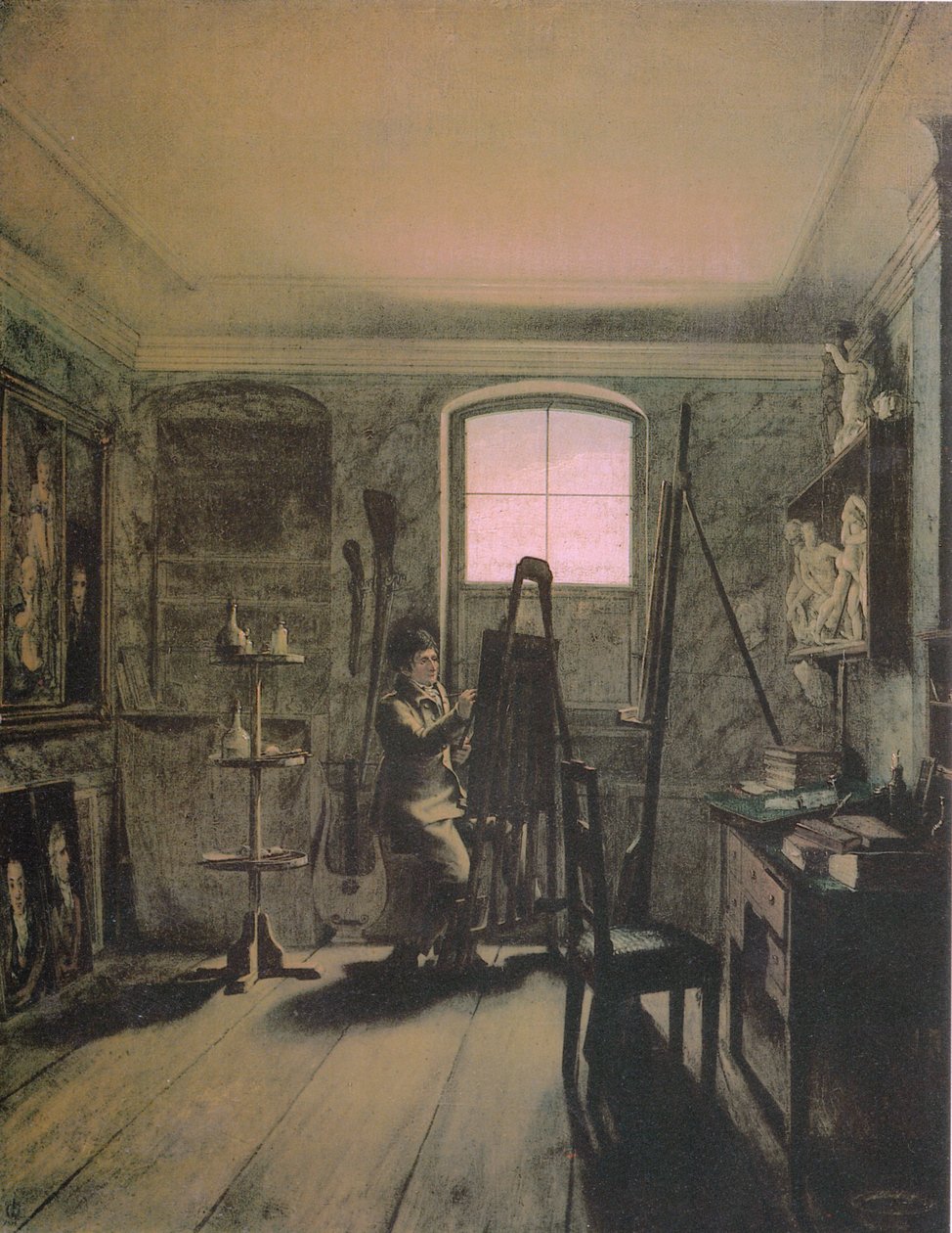 Alemán: Der Maler Gerhard von Kügelgen in seinem Atelier El pintor Gerhard von Kügelgen en su estudio de Georg Friedrich Kersting
