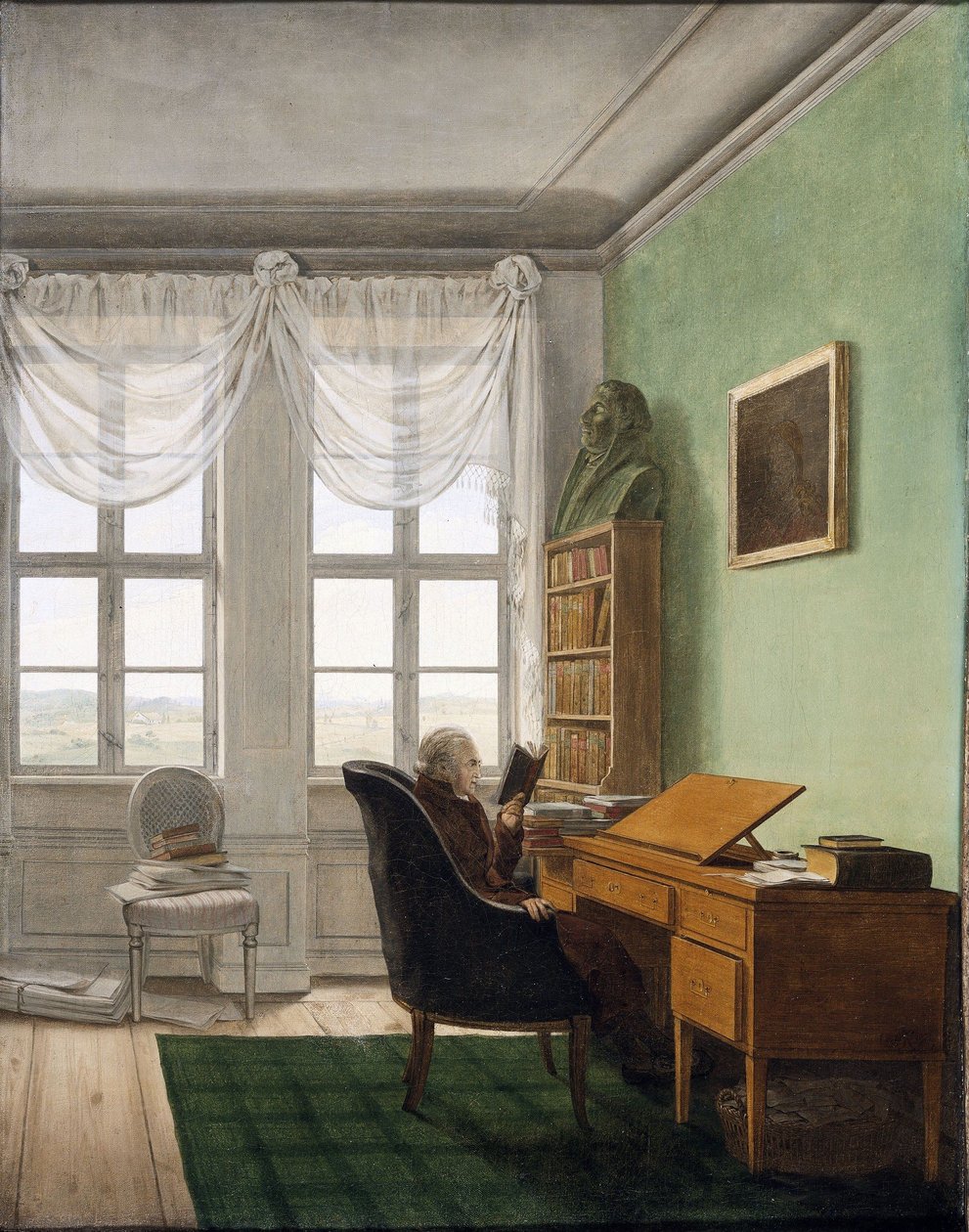 Alemán:  Reinhards Studierstube El estudio del capellán Reinhard de Georg Friedrich Kersting