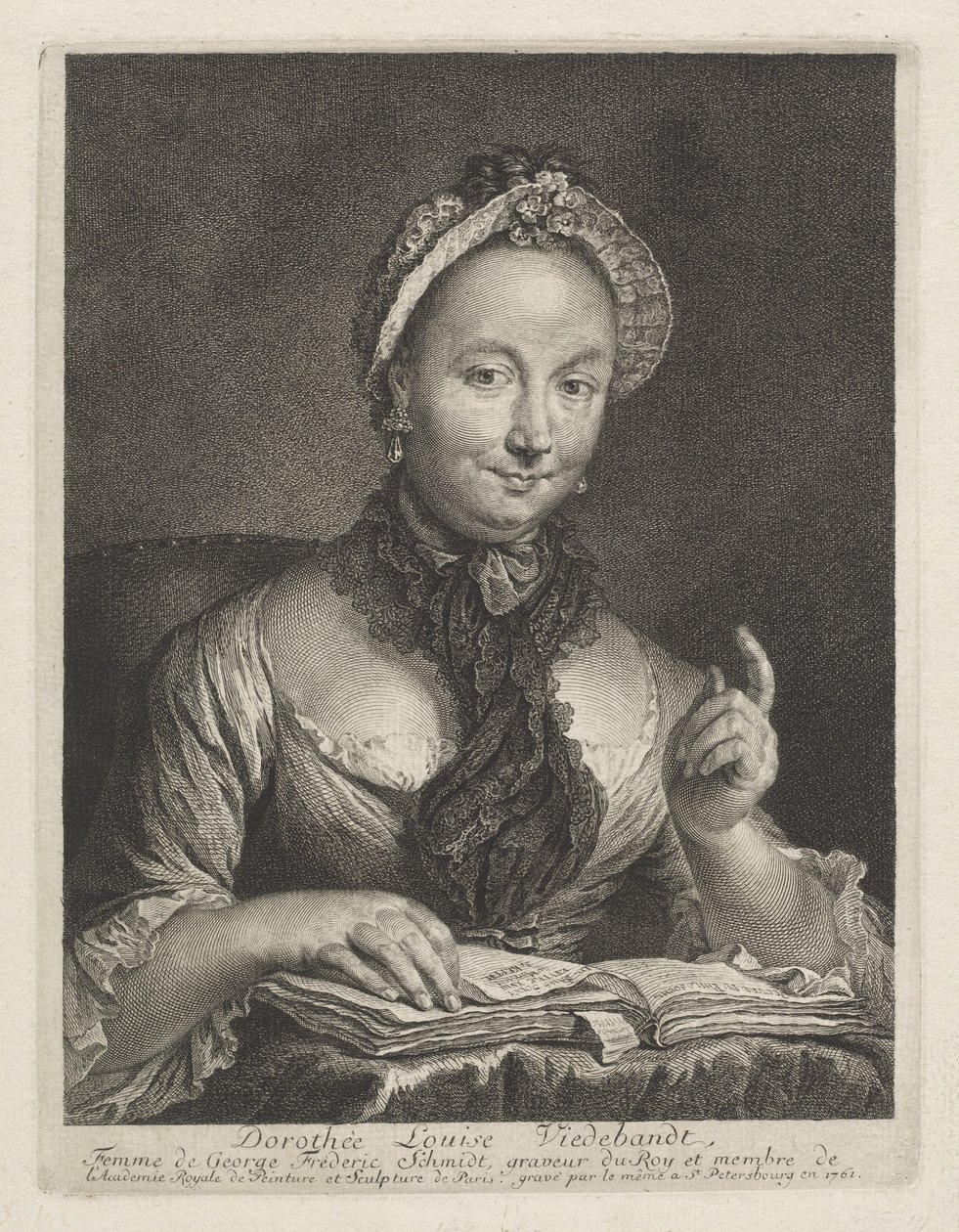 Dorothée Louise Viedebandt (La esposa del artista) de Georg Friedrich Schmidt