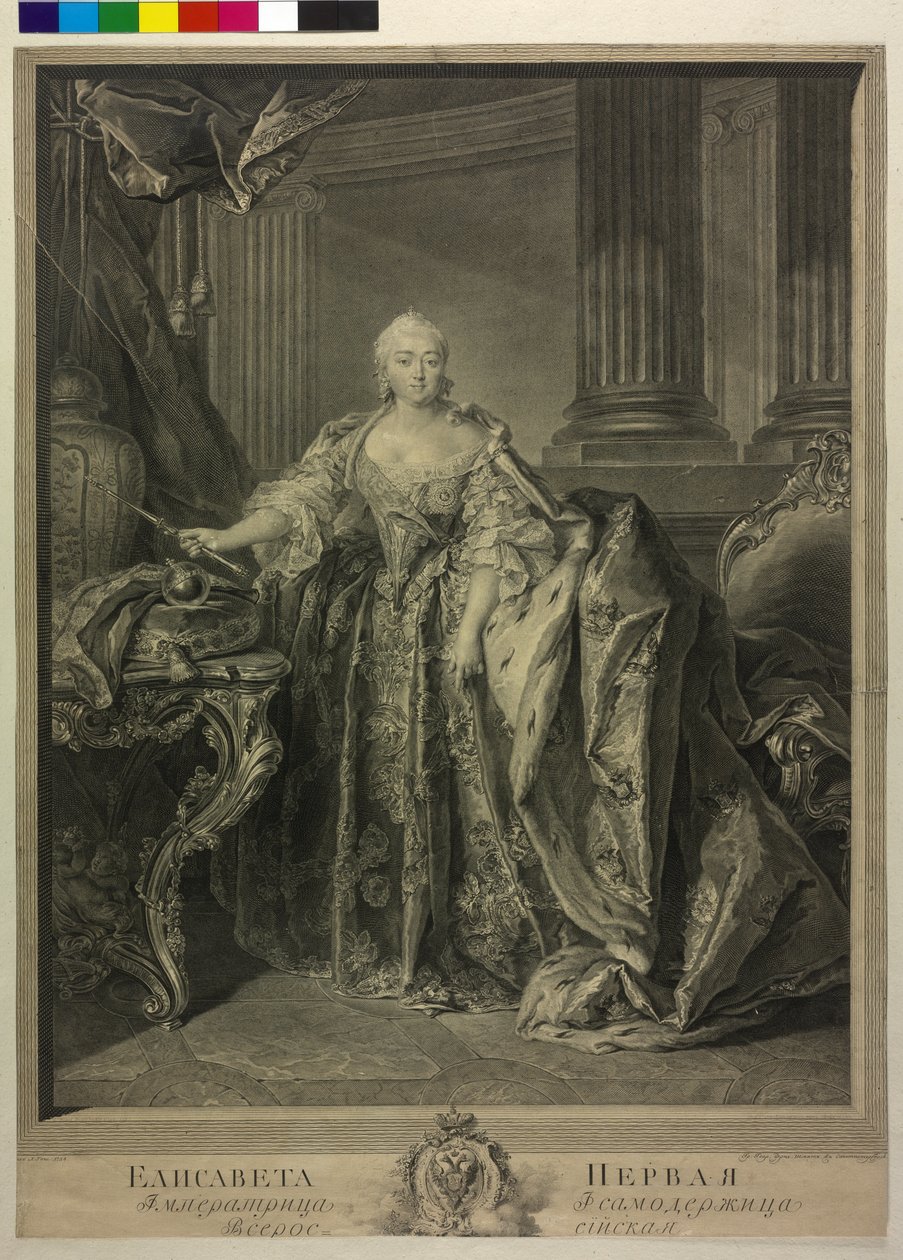 Emperatriz de Rusia Elisabeth Petrowna de Georg Friedrich Schmidt