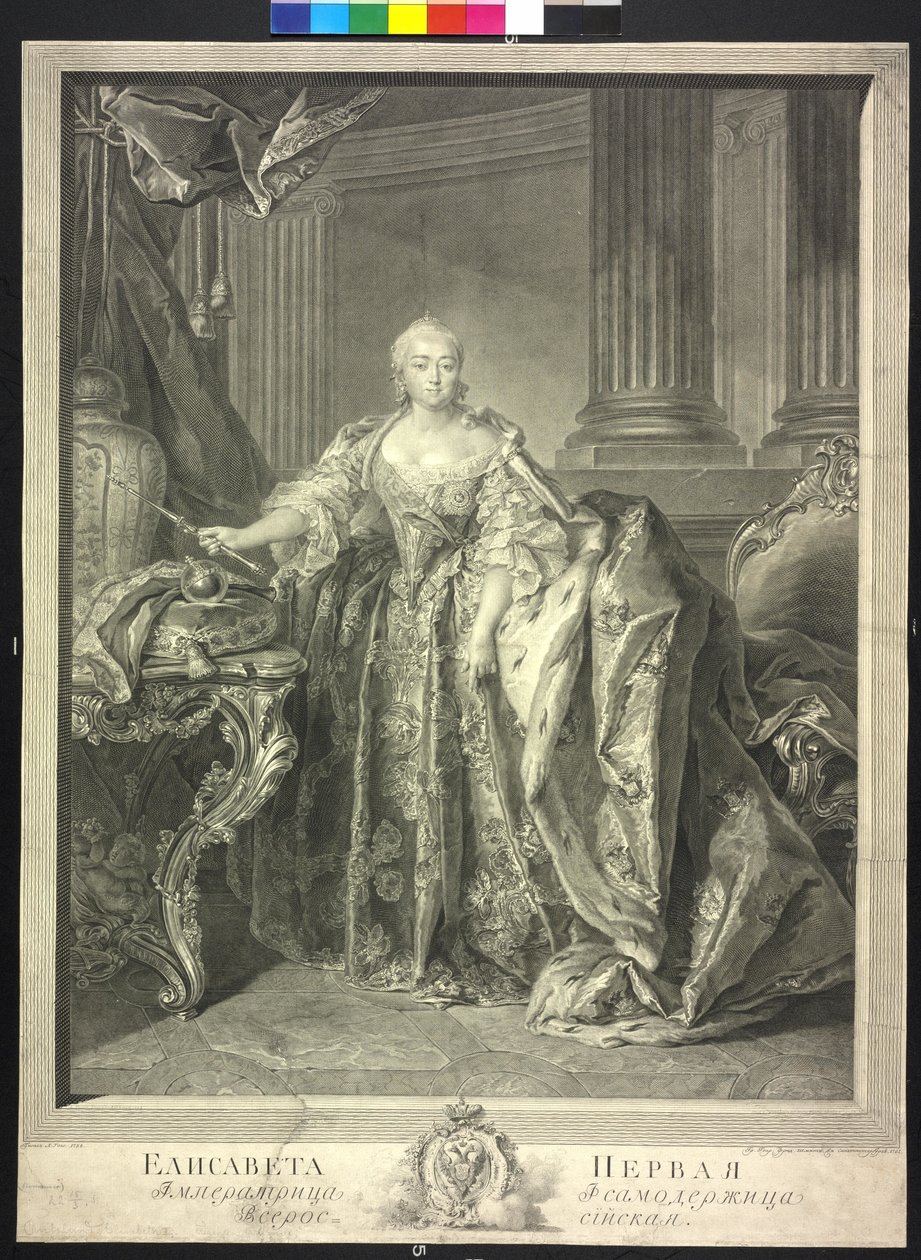 Emperatriz de Rusia Elisabeth Petrowna de Georg Friedrich Schmidt