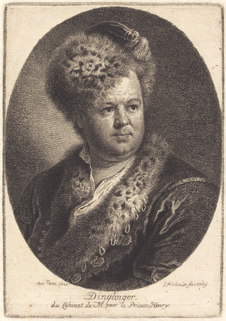 Johann Melchior Dinglinger de Georg Friedrich Schmidt after Antoine Pesne