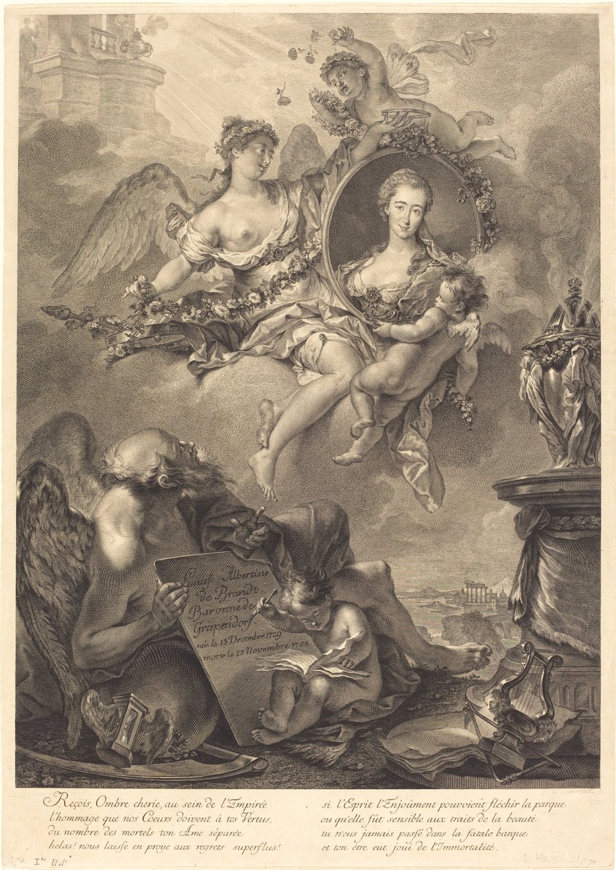 Louise Albertine de Brandt, Baronesa von Grapendorf de Georg Friedrich Schmidt, after Pierre Le Sueur