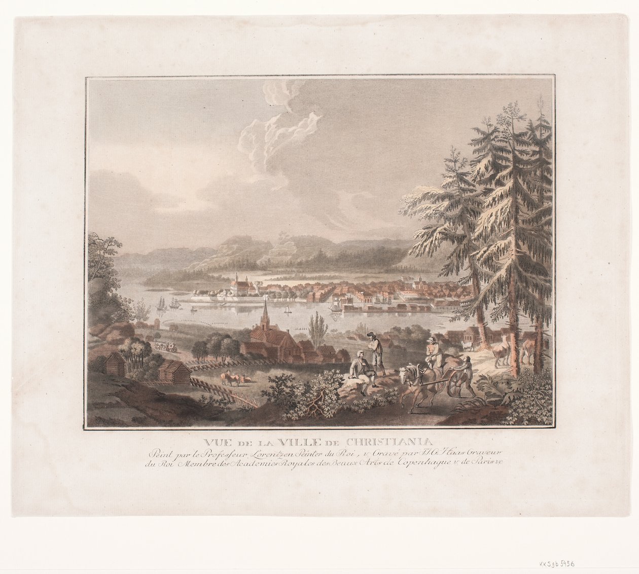 Vista sobre la ciudad de Kristiania de Georg Haas