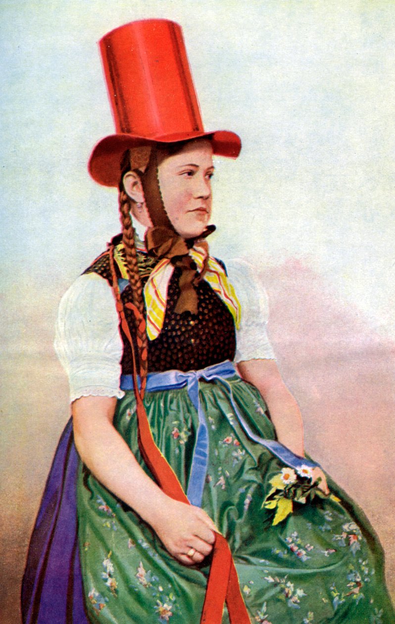 Una doncella del bosque con su vestido de domingo, 1922 de Georg Haeckel