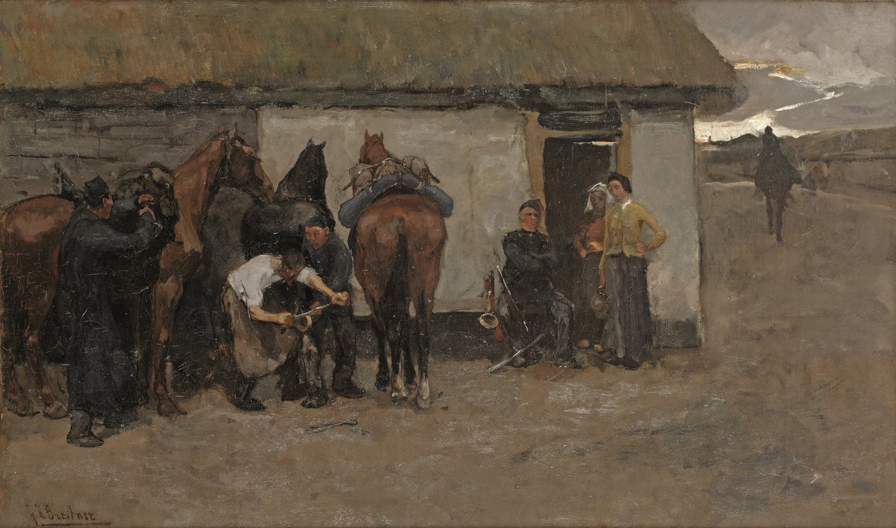 El herrero, c.1881-84 (óleo sobre lienzo) de Georg Hendrik Breitner