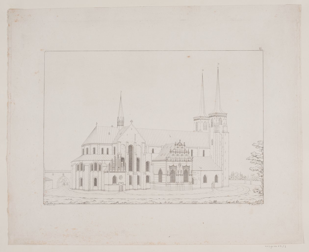 Danés: Catedral de Roskilde vista desde el norte de Georg Hoffmann