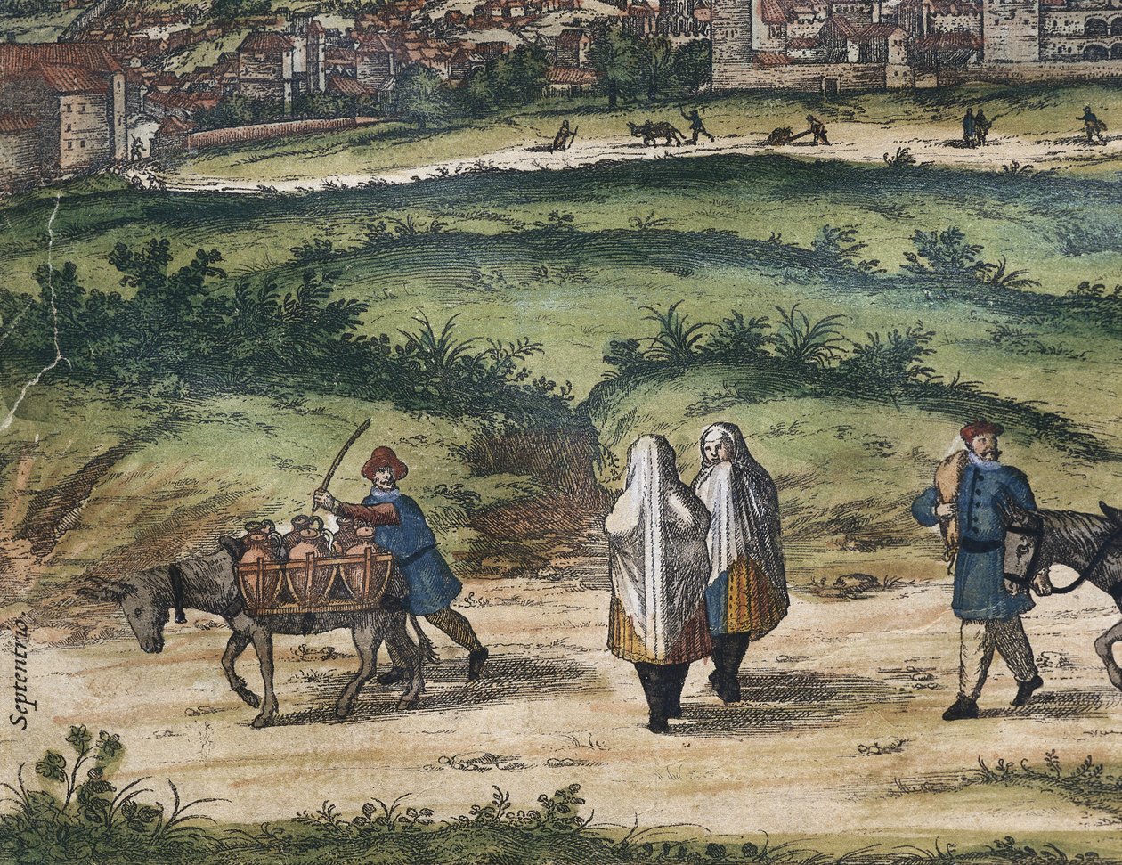 BRAUN, Jorge (1541-1622). ORTELIUS, Abraham (1527-1598). HOGENBERG, Franz (1535-1590). Civitatis Orbis Terrarum (Theatrum orbis terrarum). 1572-1617. Granada (1572). Detalle izquierdo. Tomo I. Aguafuerte. ESPAÑA. CASTILLA Y LEÓN. Salamanca. Universidad de  de Georg Hogenberg Franz (1535 90) & Ortelius Abraham (1527 98) Braun