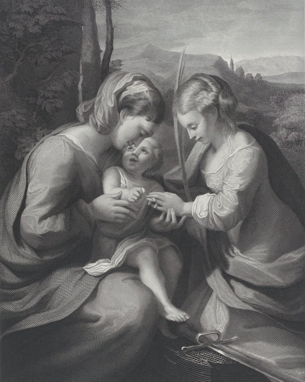 El matrimonio místico de Santa Catalina, ca. 1831 de Georg Jacob Felsing