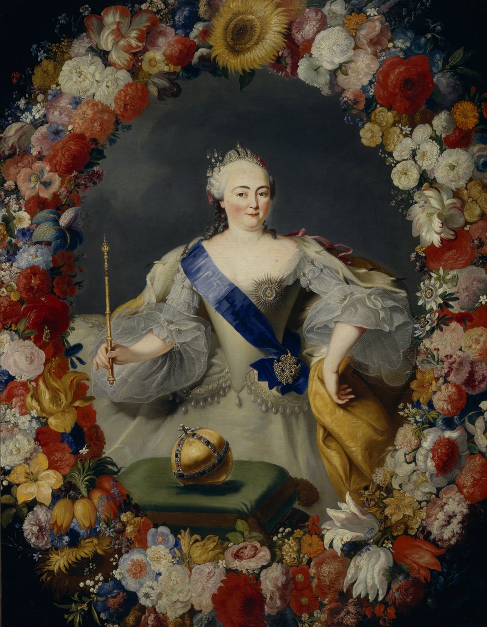 Retrato de la Emperatriz Isabel 1709-1762, 1754 de Georg Kaspar von Prenner