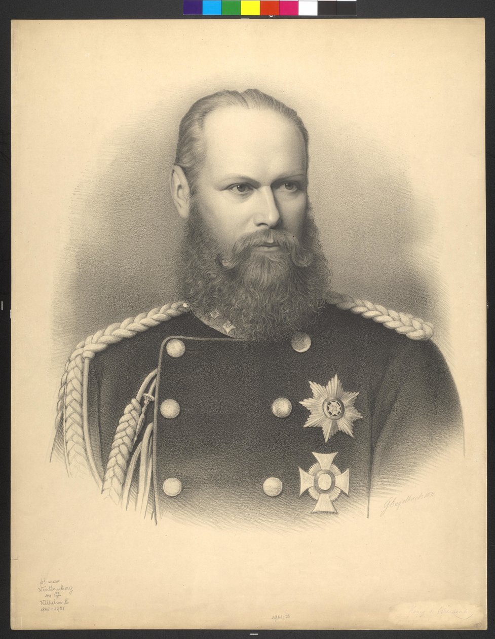 Rey de Wuerttemberg Guillermo II de Georg Ludwig Engelbach Engelbach