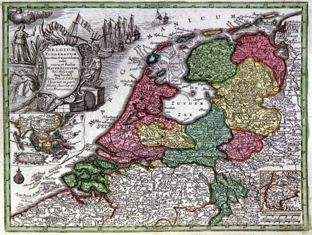 Mapa de Holanda de Georg Matthäus Seutter