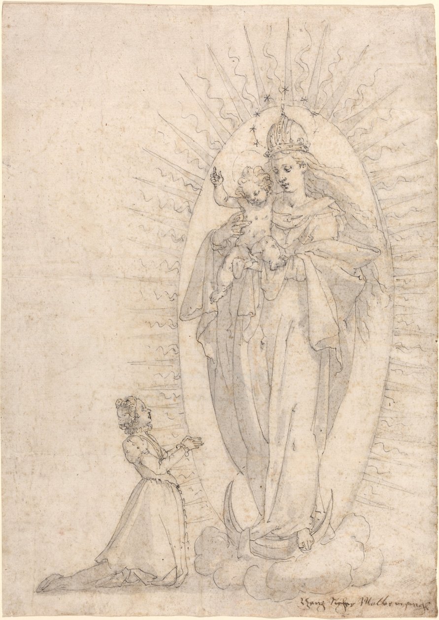 La Virgen y el Niño apareciendo a un suplicante de Georg Neher