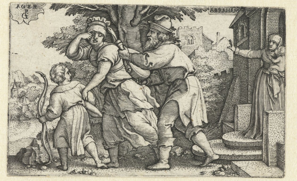 Abraham expulsa a Agar e Ismael Historia de Abraham (título de la serie) de Georg Pencz