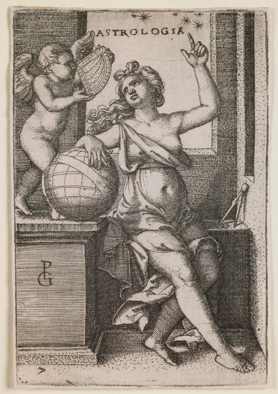 Astrología, de la serie “Las artes liberales” de Georg Pencz