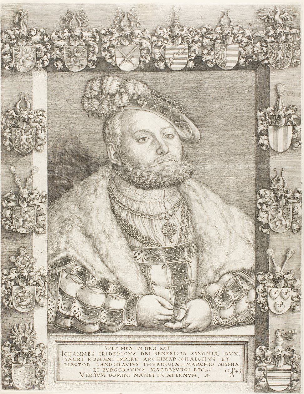 Elector Juan Federico el Magnánimo de Sajonia de Georg Pencz