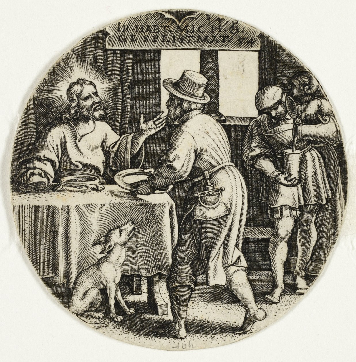 Alimentando a los Hambrientos, de Los Siete Actos de Misericordia de Georg Pencz