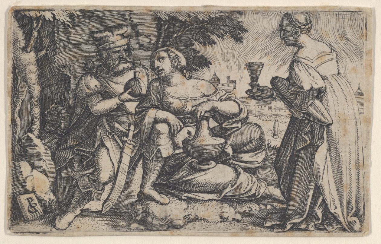 Lot y sus hijas de Georg Pencz