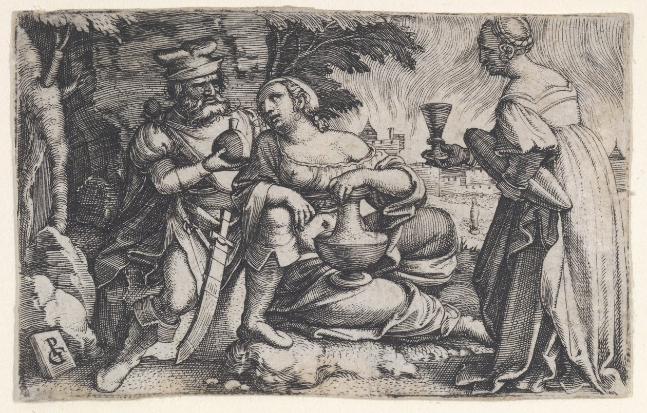 Lot y Sus Hijas de Georg Pencz