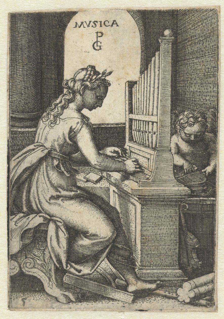 Música Musica (título sobre objeto) Seven Liberal Arts (título de la serie) de Georg Pencz