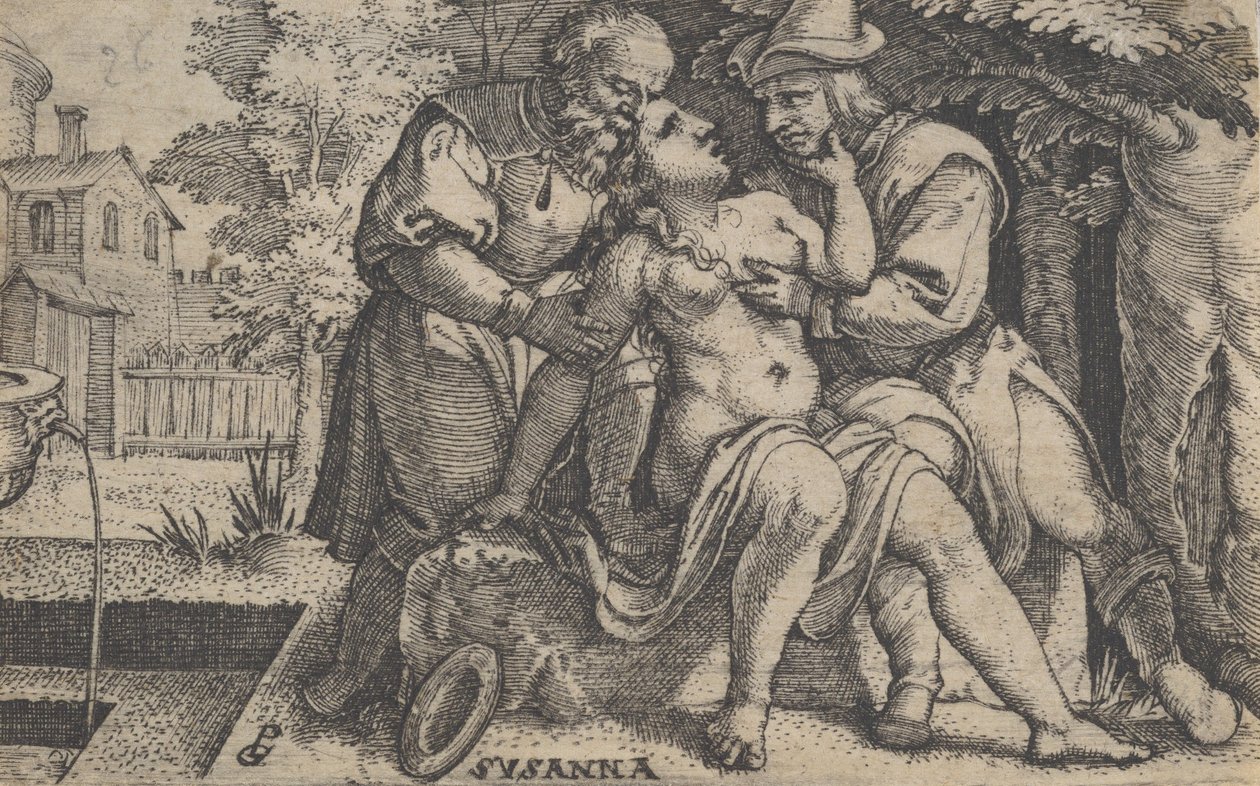 Susana y los ancianos de Georg Pencz