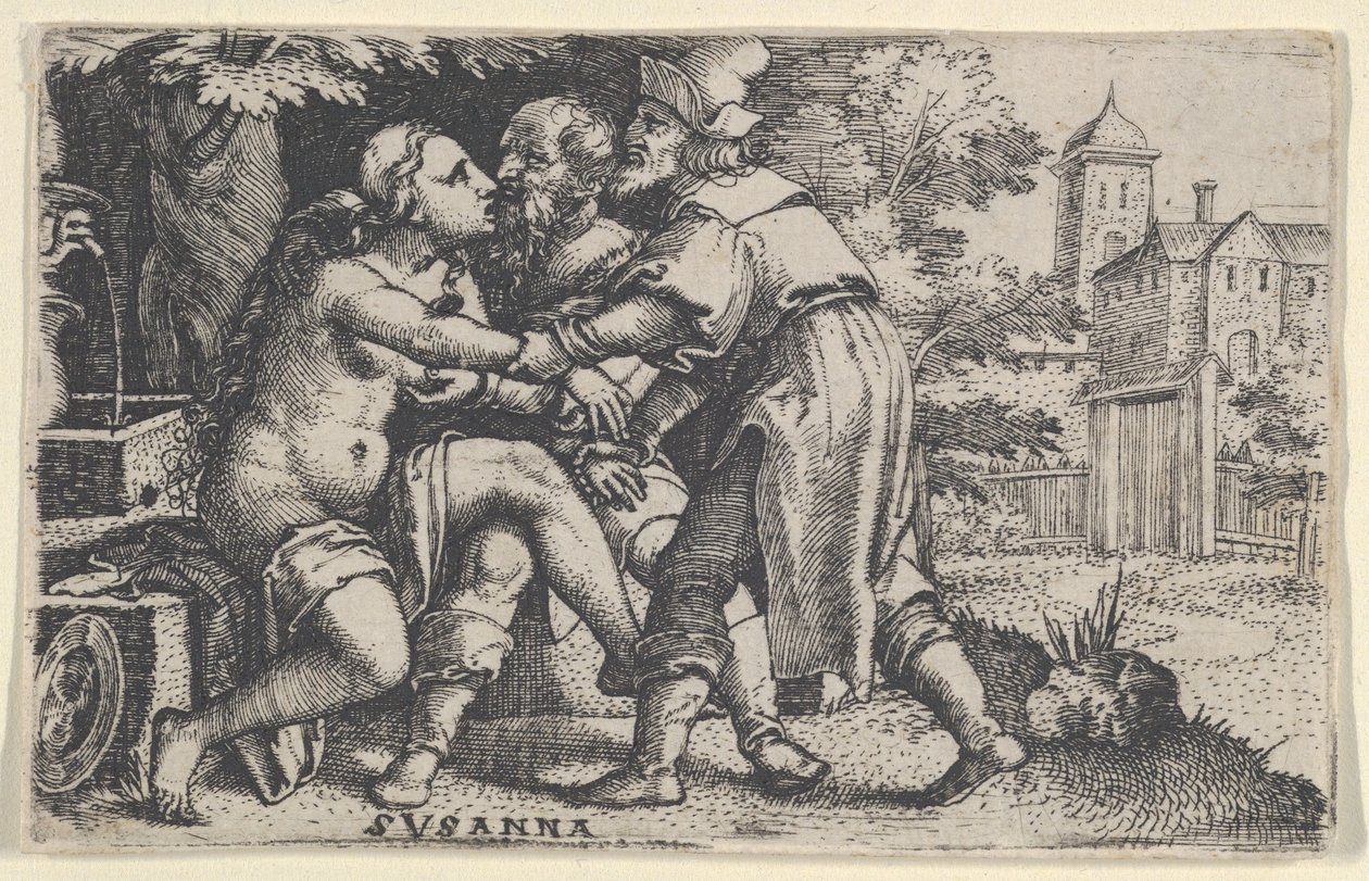Susana y los ancianos de Georg Pencz
