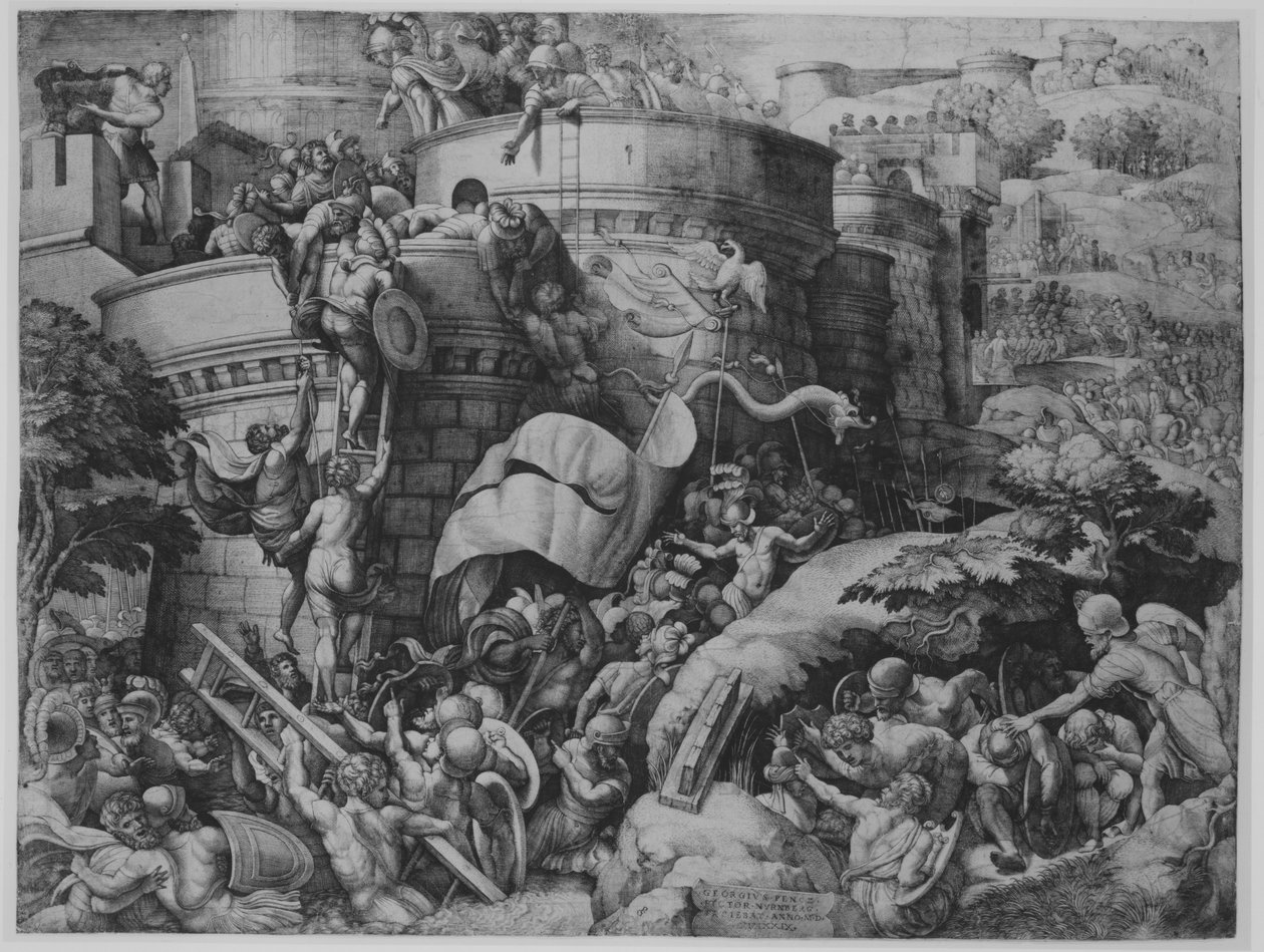 La captura de Cartagena por Escipión y sus tropas, 1539 de Georg Pencz