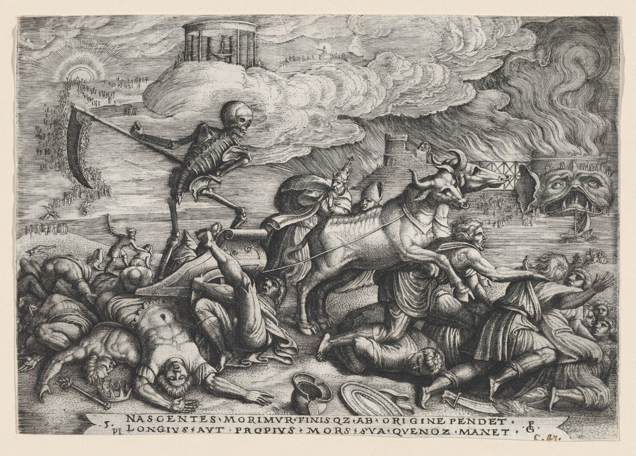 El Triunfo de la Muerte sobre el Tiempo, de El Triunfo de Petrarca de Georg Pencz