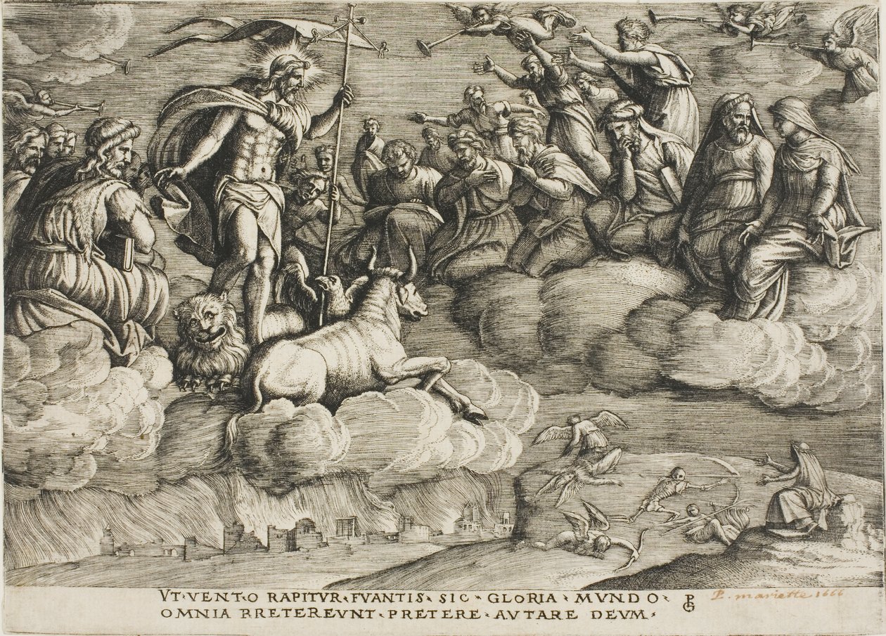 El triunfo de la eternidad, lámina seis de Los triunfos de Petrarca de Georg Pencz
