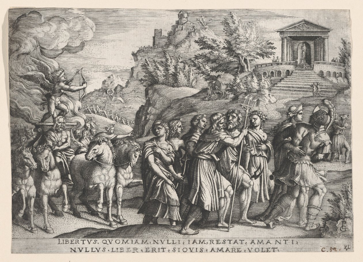 El triunfo del amor, del Triunfo de Petrarca de Georg Pencz