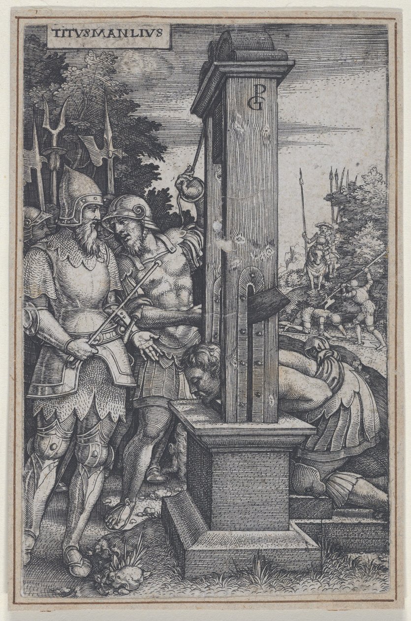 Tito Manlio, de Héroes Romanos de Georg Pencz