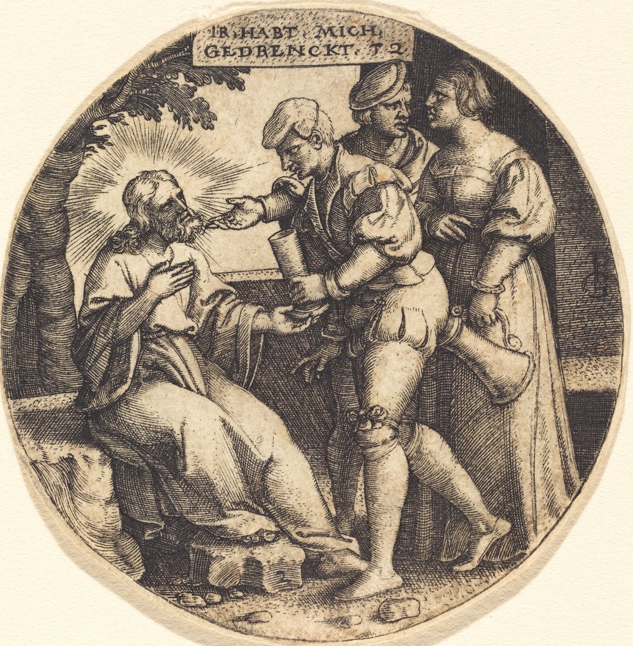 Dar de beber al sediento de Georg Pencz