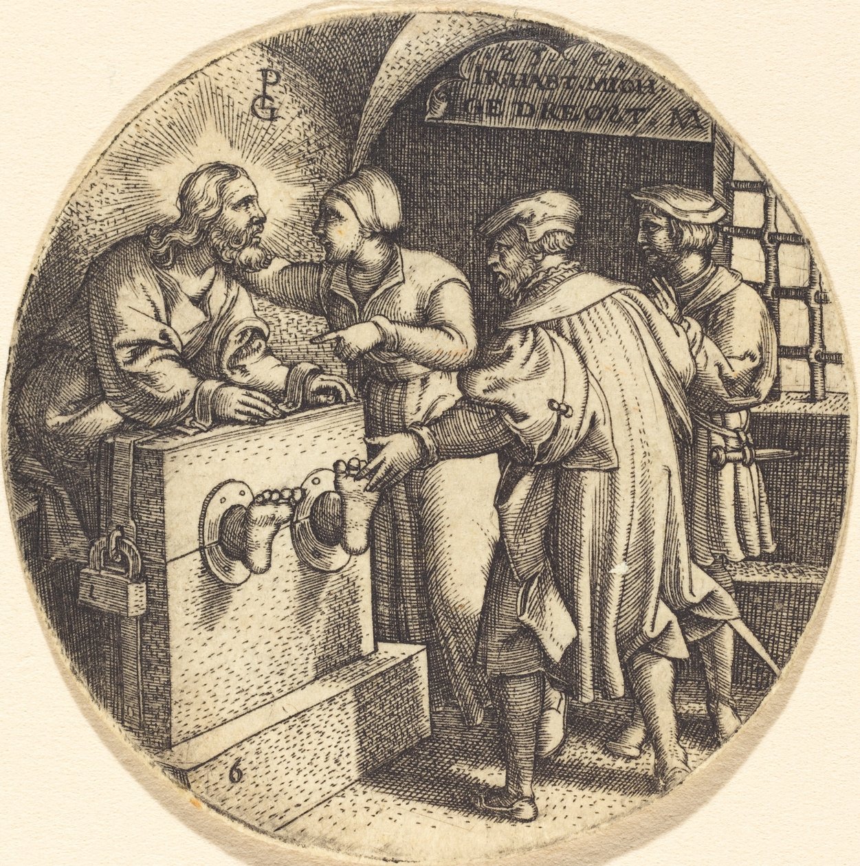 Visitar a los encarcelados de Georg Pencz